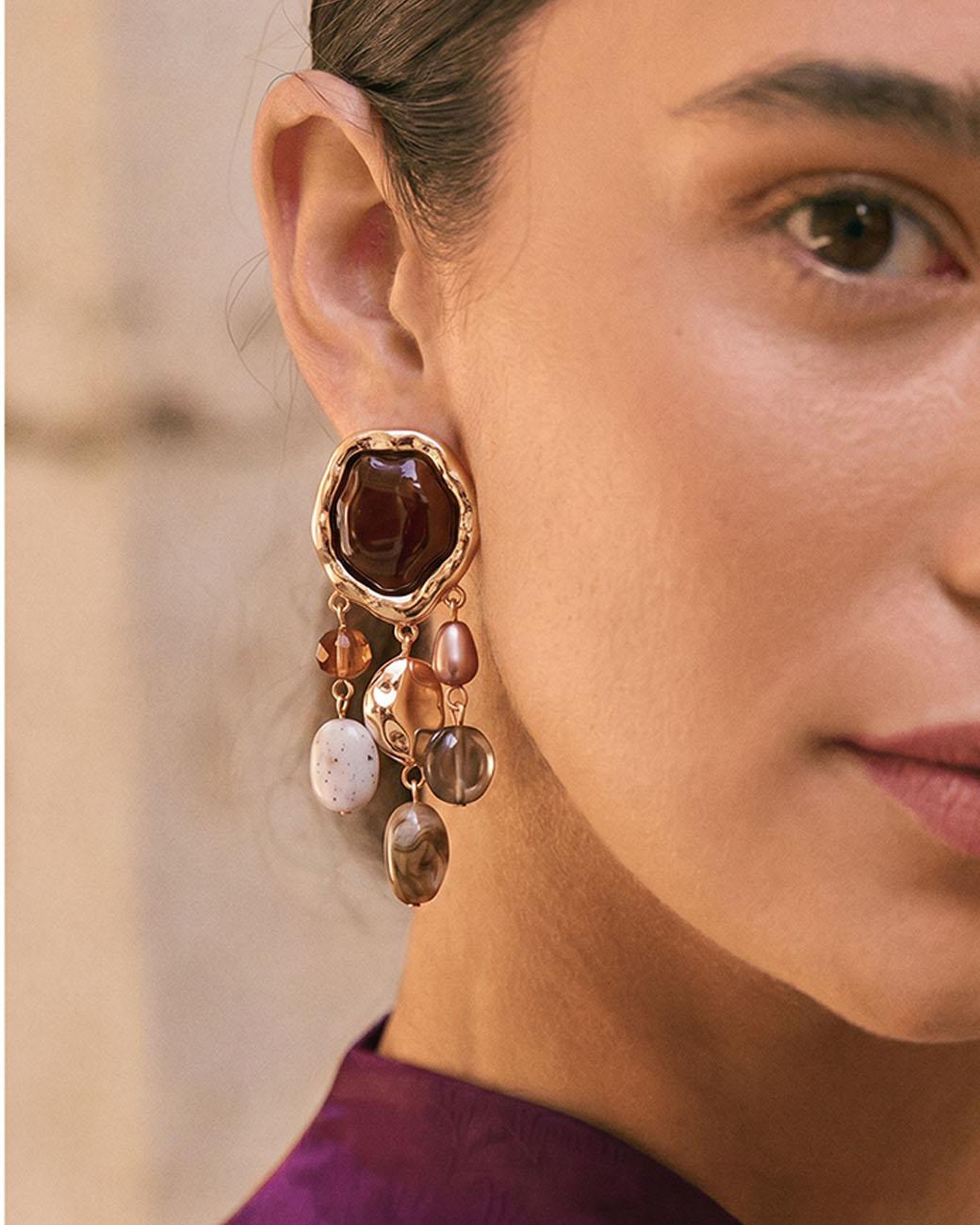 Nella Stone Earrings