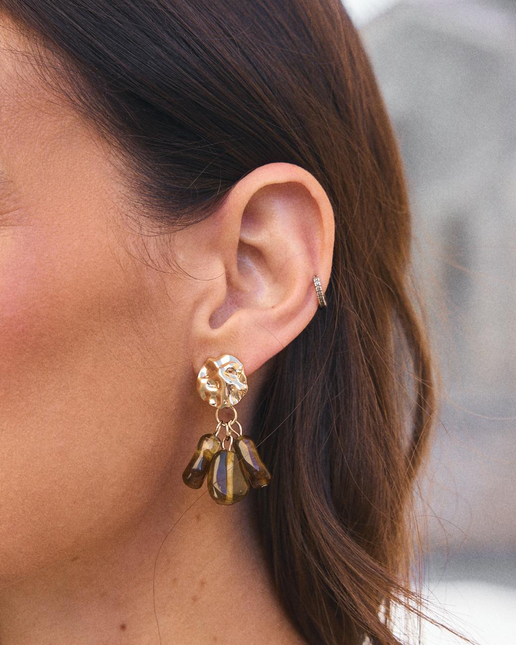 Green Ball Earring