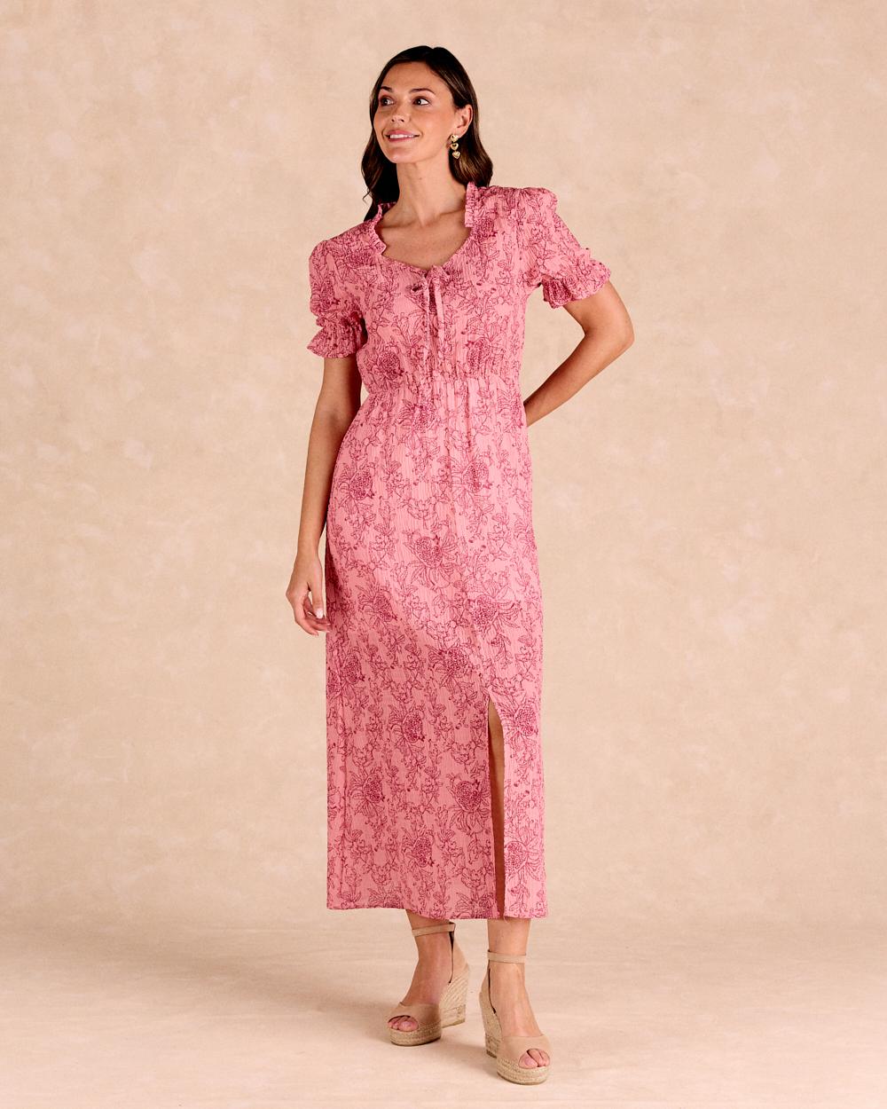 Carolina Long Dress with Bow