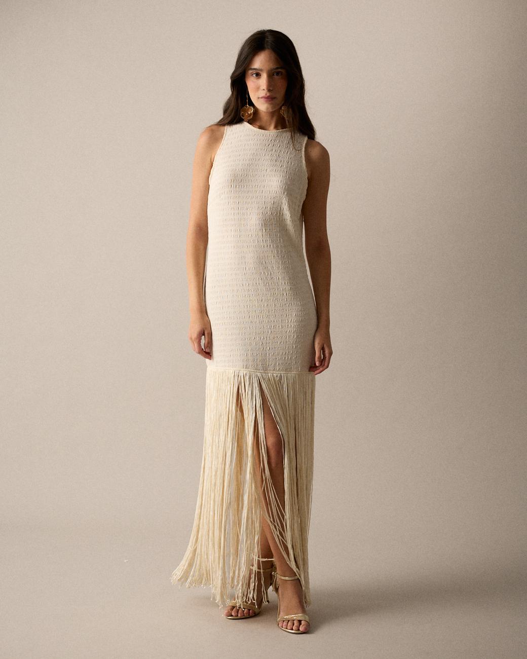 Lira Long Fringe Dress
