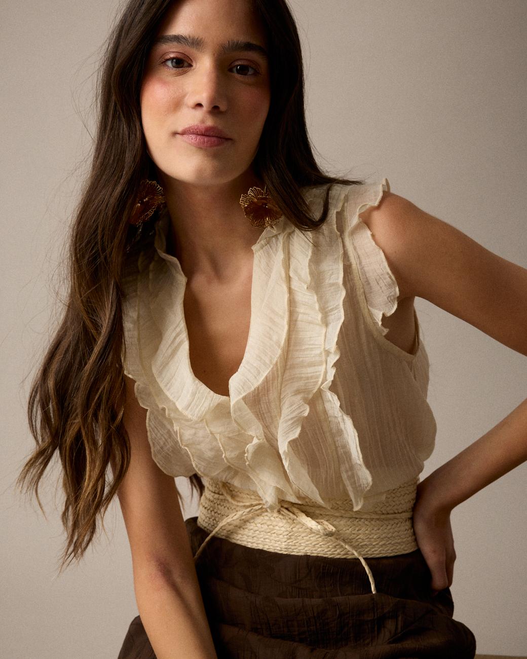 Irune Ruffle Shirt