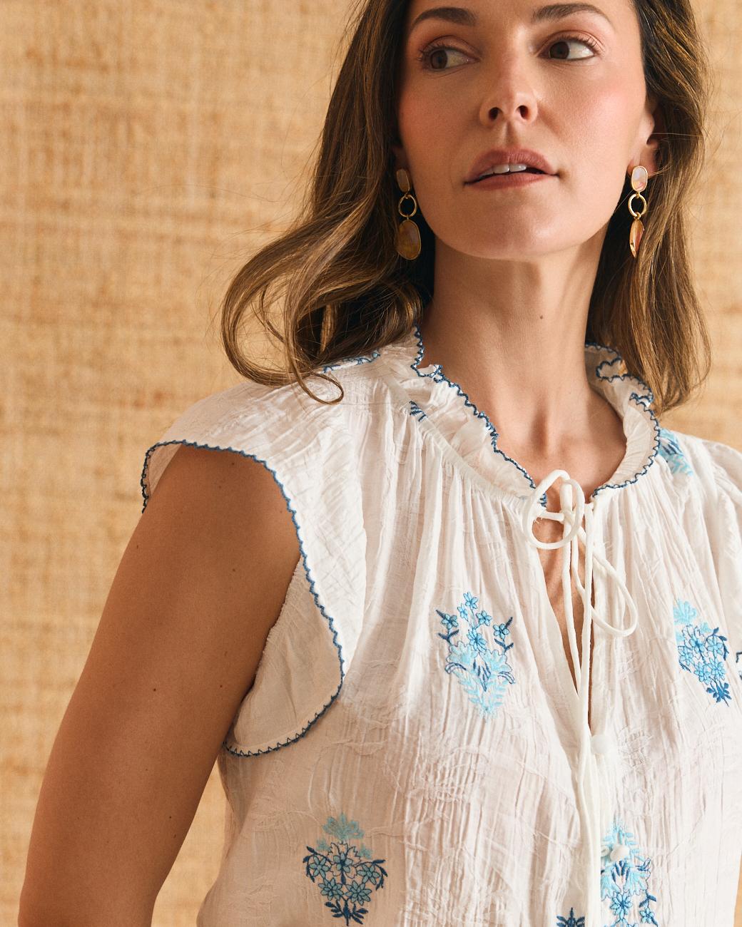 Bertina Ruffle Blouse