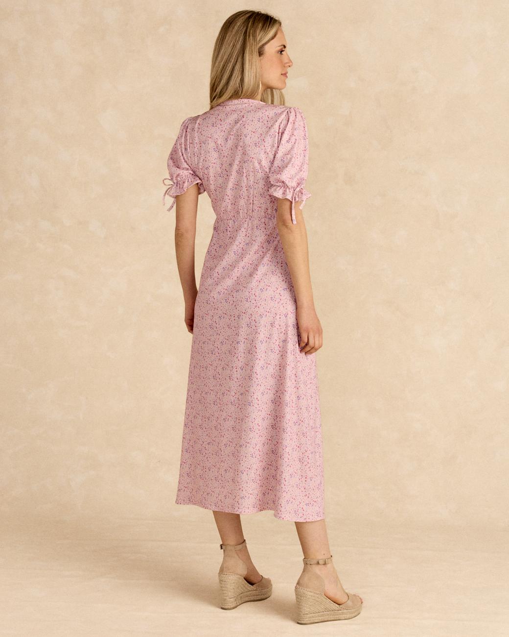 Rose Long Print Dress