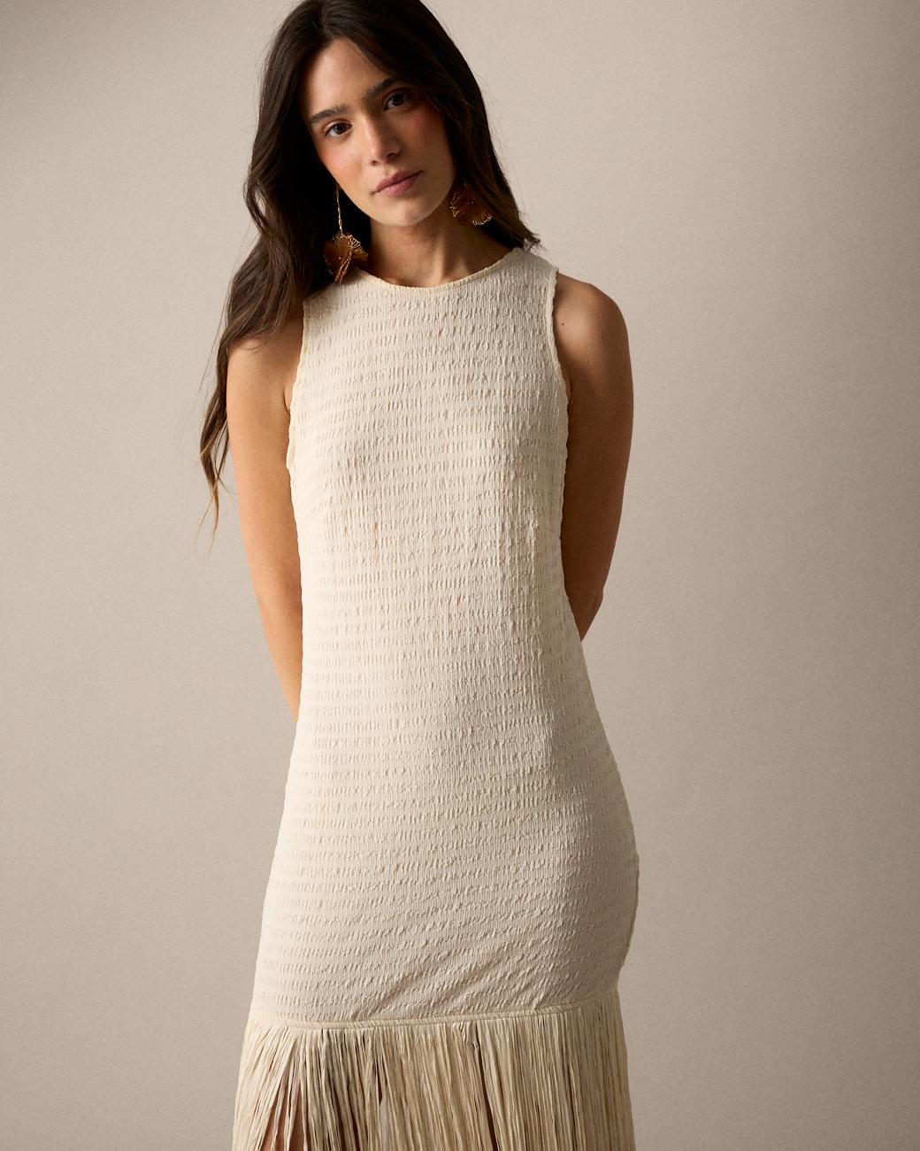 Lira Long Fringe Dress