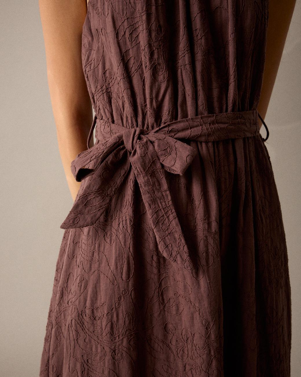 Halter Neck Embroidered Dress