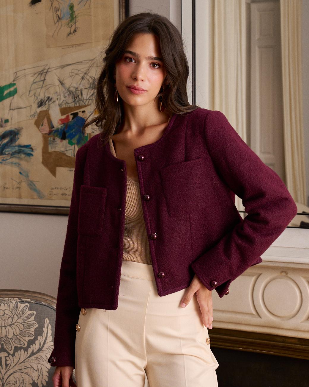 Burgundy Lorel Jacket