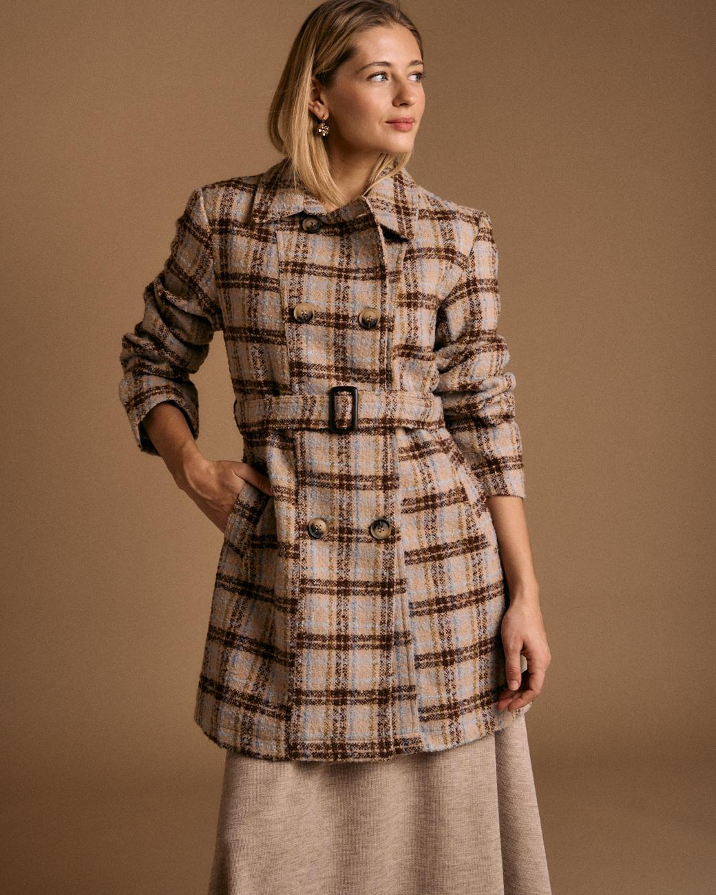 Ari Check print Coat