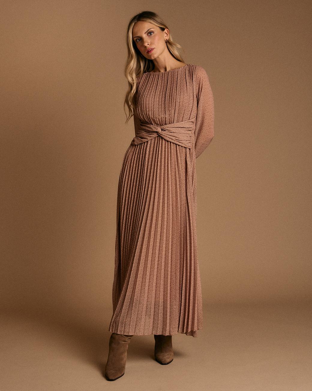 Minha Pleated Dress