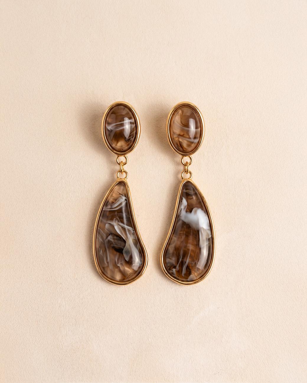 Amaranth Stone Earrings
