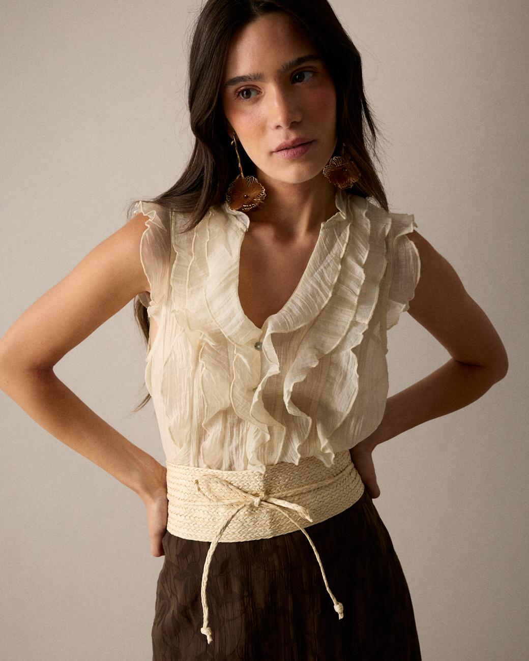 Irune Ruffle Shirt