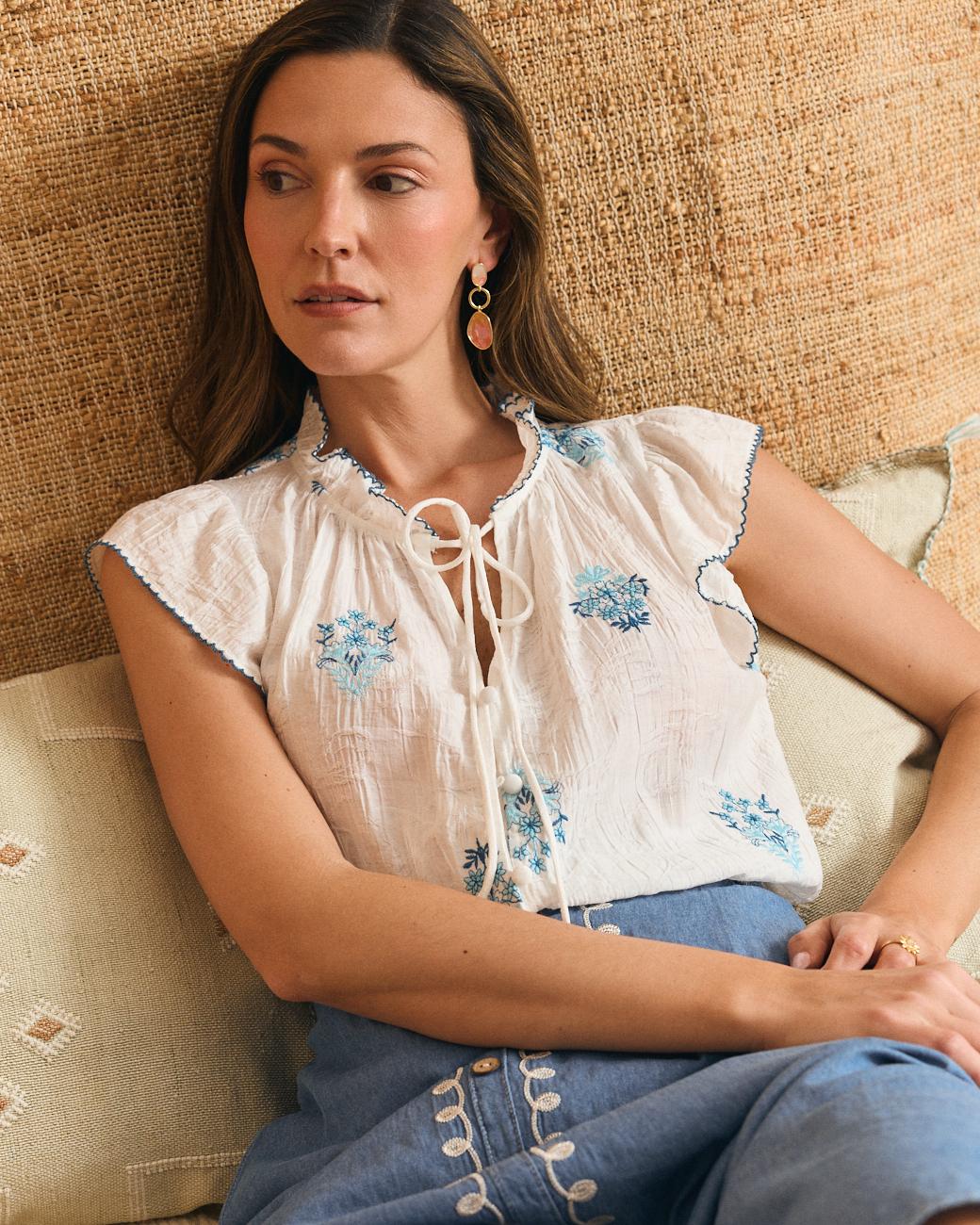 Bertina Ruffle Blouse