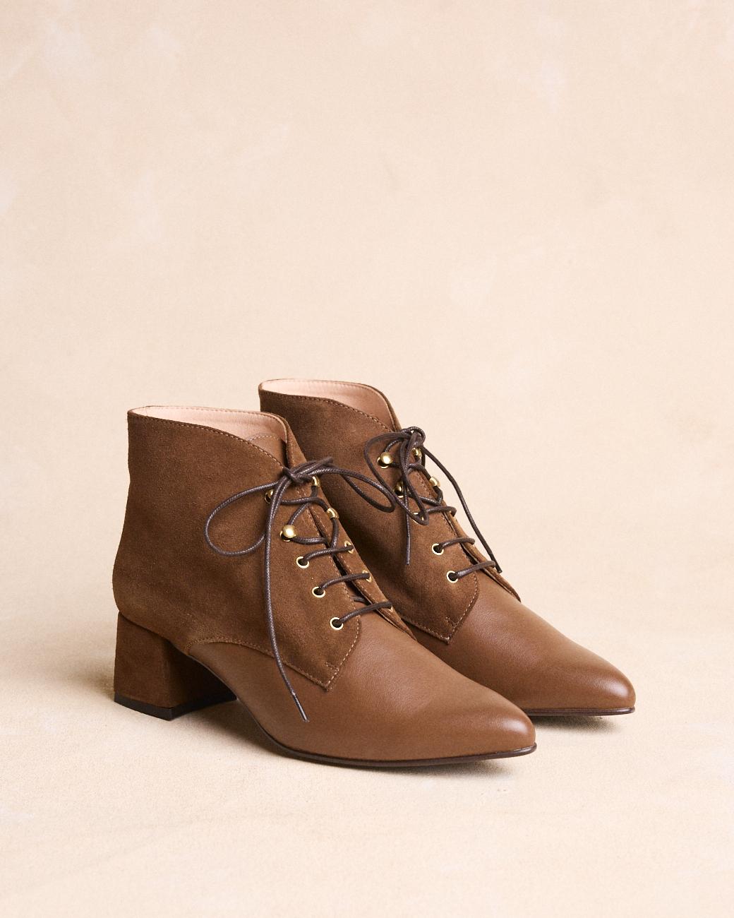 Camila Lace-up Heel Ankle Boots