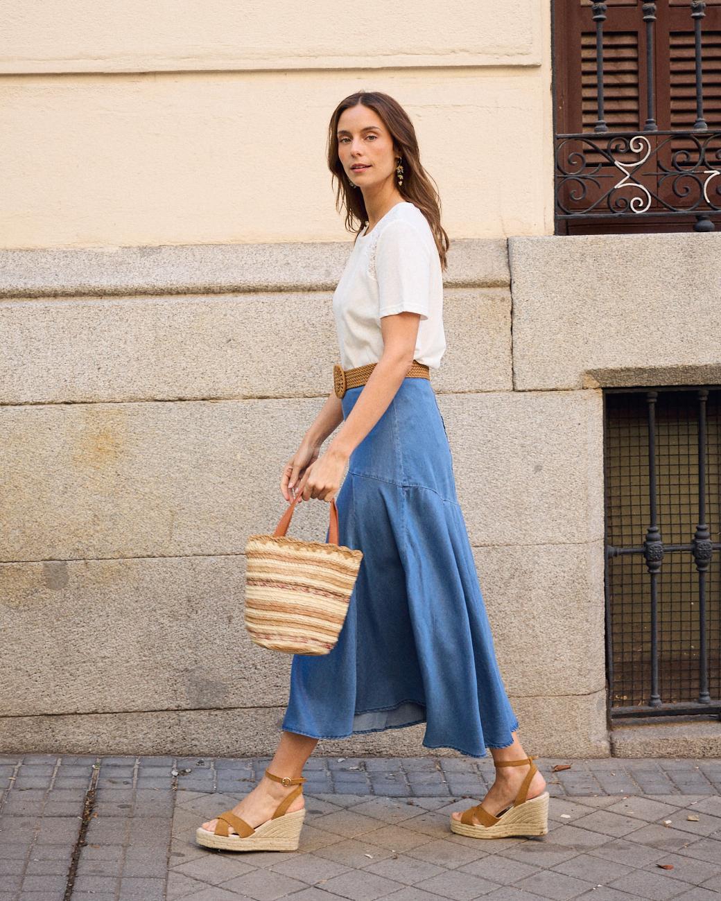 Belisande Raffia Bucket Bag