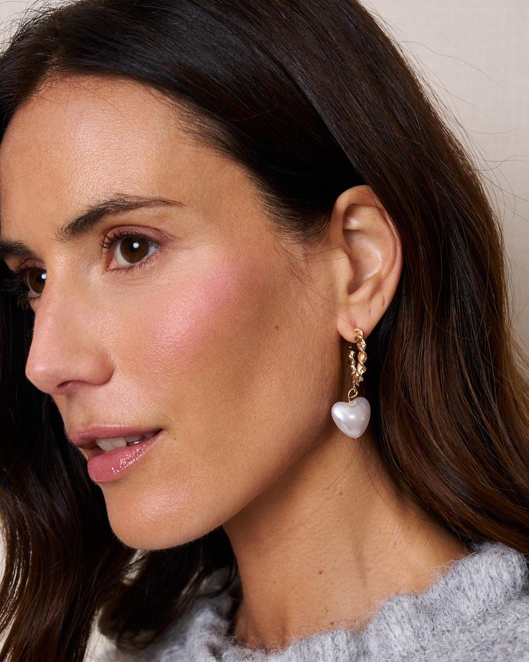Gold Heart Earrings
