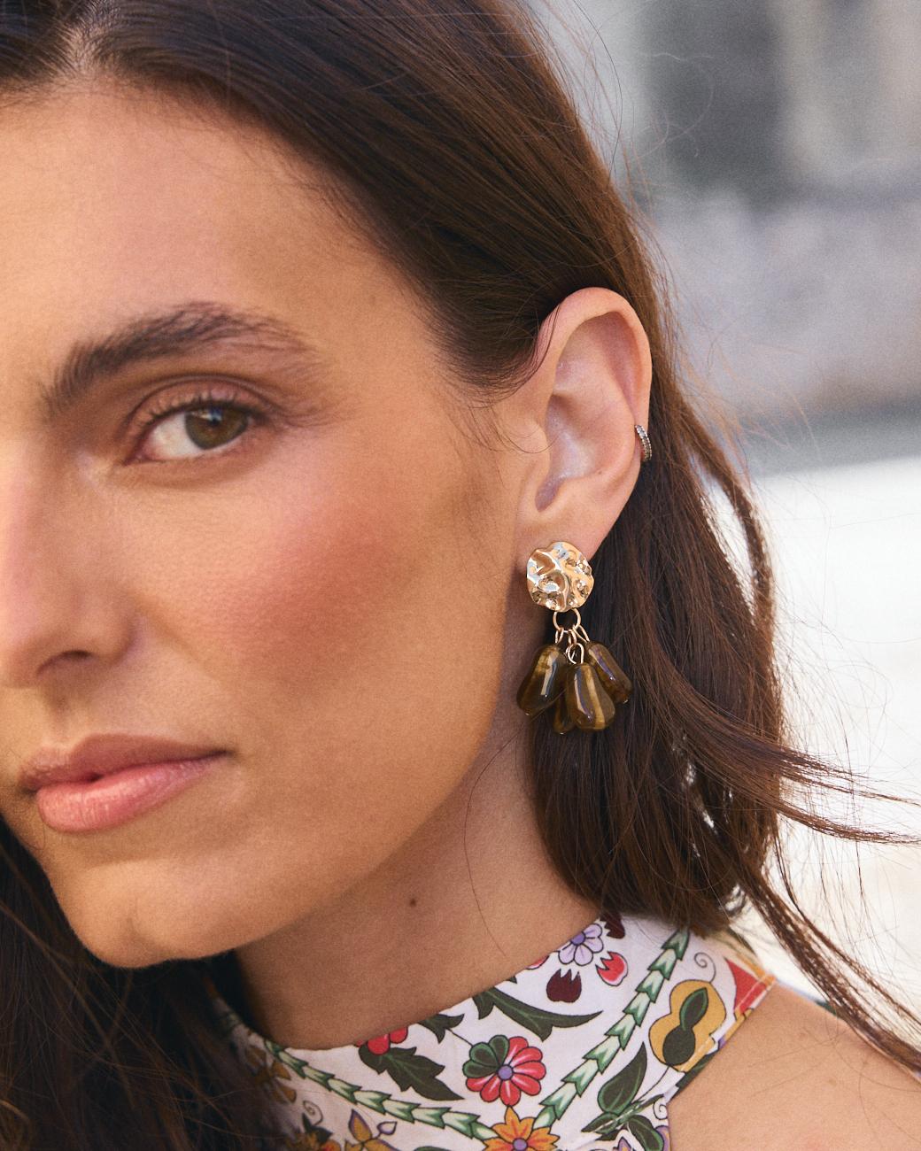 Green Ball Earring