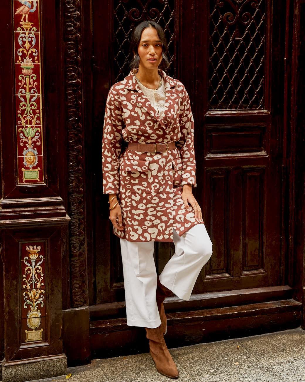 Nere Animal Print Coat