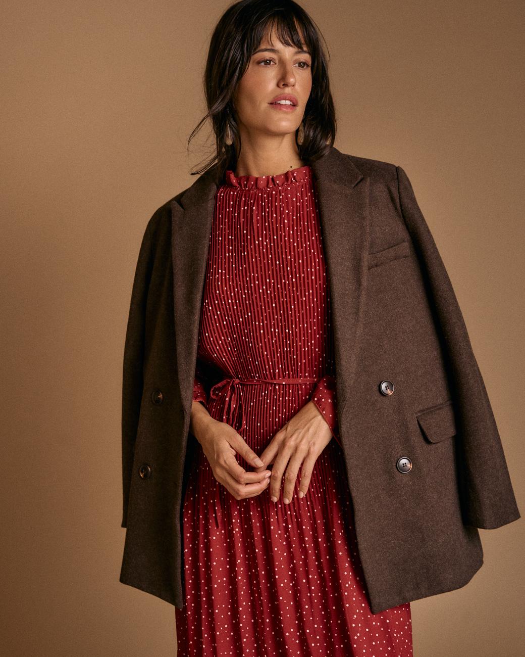 Garnet Polka Dot Dress